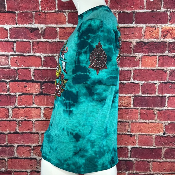 Affliction Black Label Men’s Tiger Rhinestone Short Sleeve T-shirt- XL /3XL -NWT - Picture 5 of 14